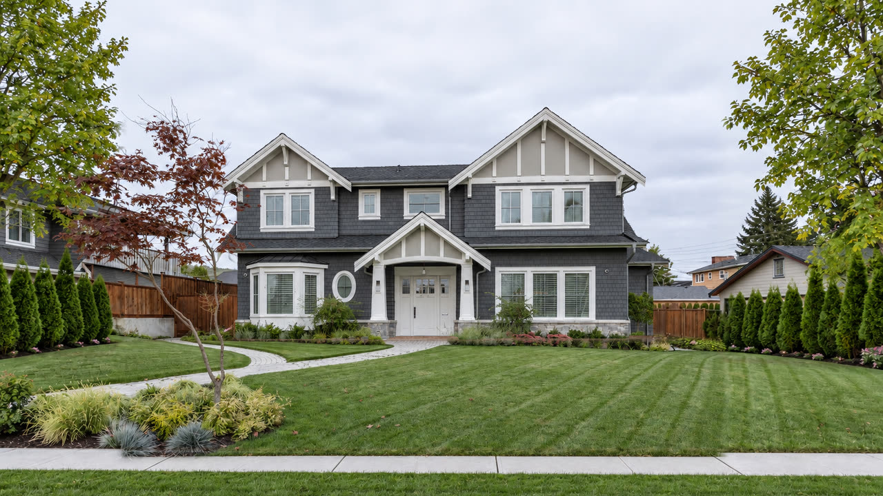 The finished home on the same lot